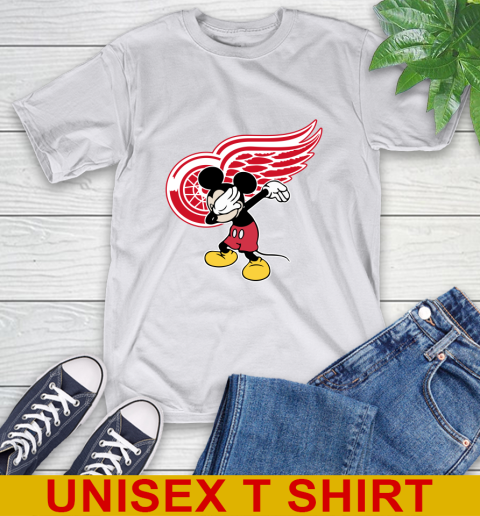 Detroit Red Wings NHL Hockey Dabbing Mickey Disney Sports T-Shirt 12