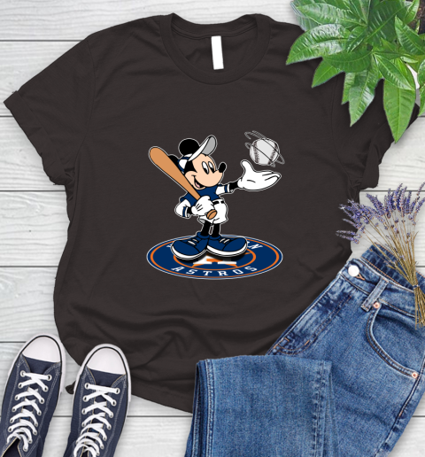 MLB Baseball Houston Astros Cheerful Mickey Disney Shirt Women's T-Shirt 9