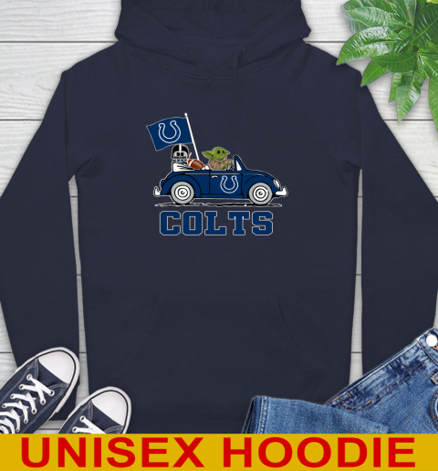 NFL Football Indianapolis Colts Darth Vader Baby Yoda Driving Star Wars Shirt Hoodie 4