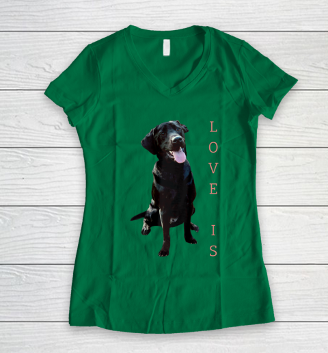Dog Mom Shirt Labrador Retriever Shirt Women Men Kids Black Lab Dog Mom Women's V-Neck T-Shirt 3