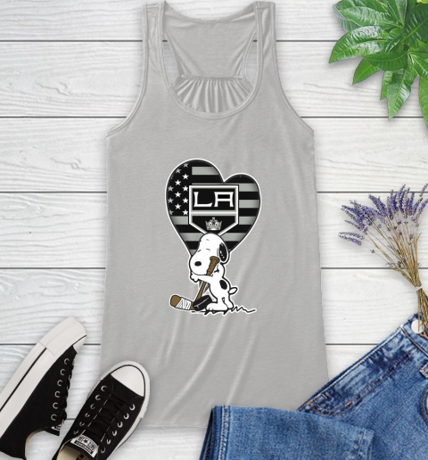 Los Angeles Kings NHL Hockey The Peanuts Movie Adorable Snoopy Racerback Tank