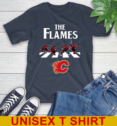 NHL Hockey Calgary Flames The Beatles Rock Band Shirt T-Shirt 4 NHL Hockey Calgary Flames The Beatles Rock Band Shirt T-Shirt - Image 4