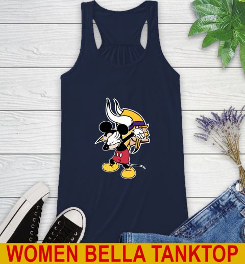 Minnesota Vikings NFL Football Dabbing Mickey Disney Sports Racerback Tank 11