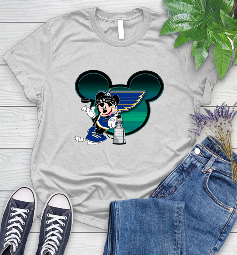 NHL St.Louis Blues Stanley Cup Mickey Mouse Disney Hockey T Shirt Women's T-Shirt