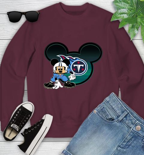 NFL Tennessee Titans Mickey Mouse Disney Football T Shirt Youth Sweatshirt 5