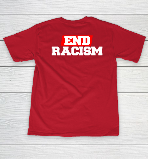 NFL End Racism Print In Front And Back Women's T-Shirt 19