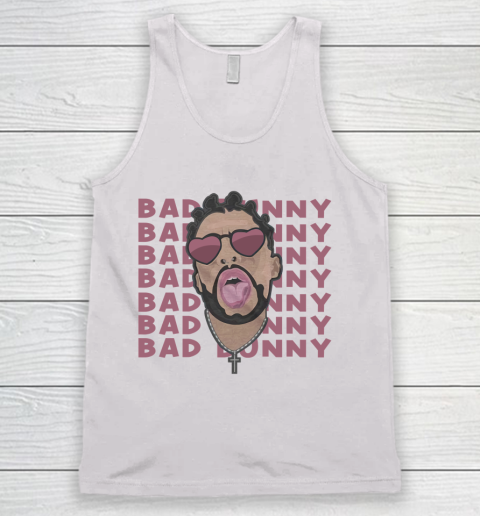 Head Bad Bunny Rapper gift for fans Tank Top