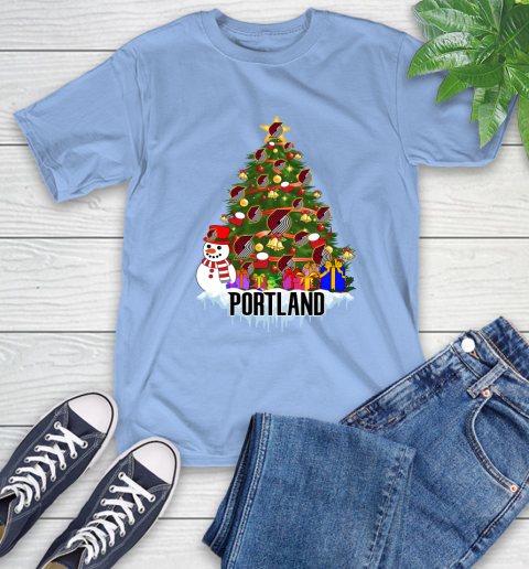 Portland Trail Blazers Merry Christmas NBA Basketball Sports T-Shirt 11