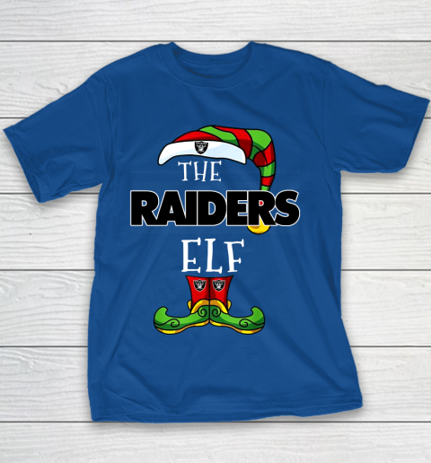 Oakland Raiders Christmas ELF Funny NFL Youth T-Shirt 6