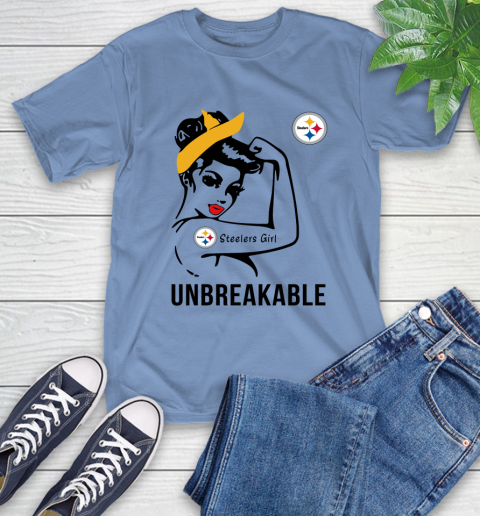 NFL Pittsburgh Steelers Girl Unbreakable Football Sports T-Shirt 11