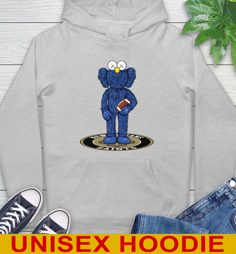 NFL Football New Orleans Saints Kaws Bff Blue Figure Shirt Hoodie 6