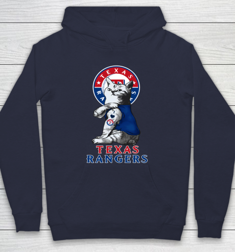 MLB Baseball My Cat Loves Texas Rangers Hoodie 2