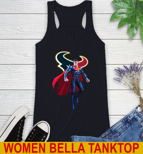 NFL Superman DC Sports Football Houston Texans Racerback Tank 10