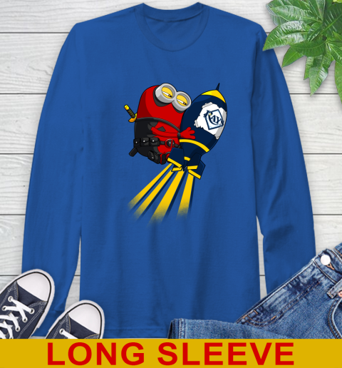 MLB Baseball Tampa Bay Rays Deadpool Minion Marvel Shirt Long Sleeve T-Shirt - Image 12
