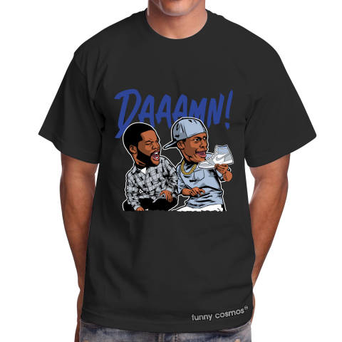 Air Jordan 1 Racer Blue Matching Sneaker Shirt Daaamn Meme White And Racer Blue Sneaker White Tshirt