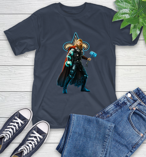 NFL Thor Avengers Endgame Football New Orleans Saints T-Shirt 4