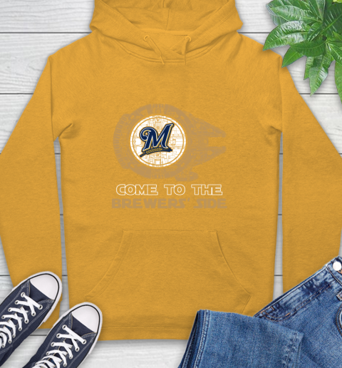 MLB Come To The Milwaukee Brewers Side Star Wars Baseball Sports Hoodie 2