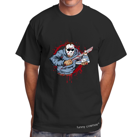 Air Jordan 1 Hyper Royal Matching Sneaker Tshirt Jason Voorhees Blue and White Jordan Tshirt