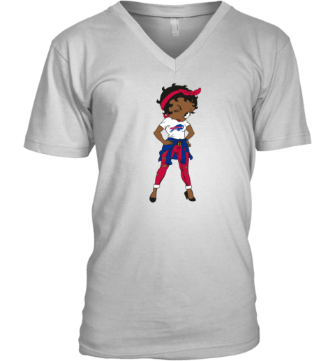 Buffalo Bills Betty Boop Girl V-Neck T-Shirt
