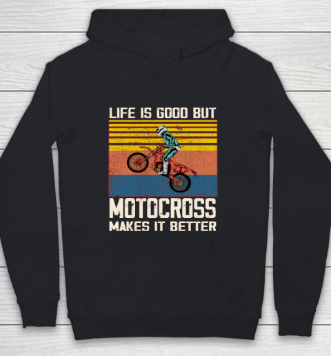 Life is good but motocross makes it better Youth Hoodie