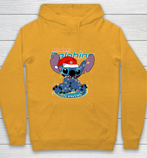 Miami Dolphins NFL Football noel stitch Christmas Youth Hoodie 2