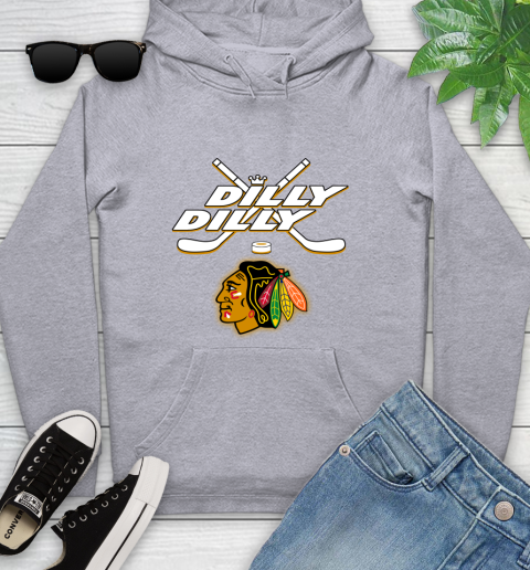 NHL Chicago Blackhawks Dilly Dilly Hockey Sports Youth Hoodie 6