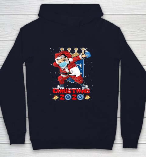 Kansas City Royals Funny Santa Claus Dabbing Christmas 2020 MLB Youth Hoodie 2