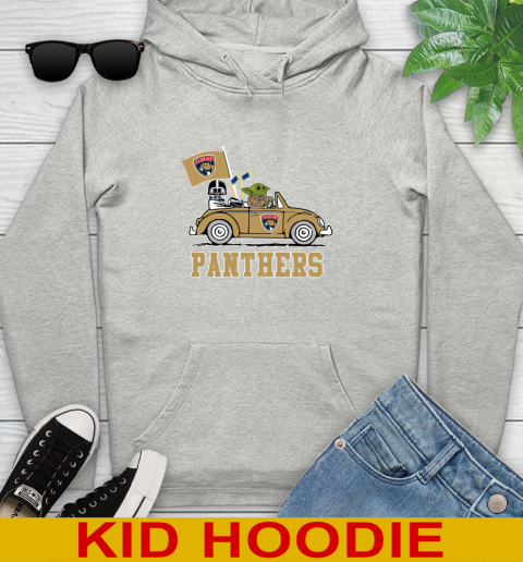 NHL Hockey Florida Panthers Darth Vader Baby Yoda Driving Star Wars Shirt Youth Hoodie