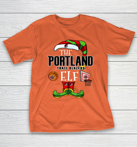 Portland Trail Blazers Christmas ELF Funny NBA T-Shirt 4