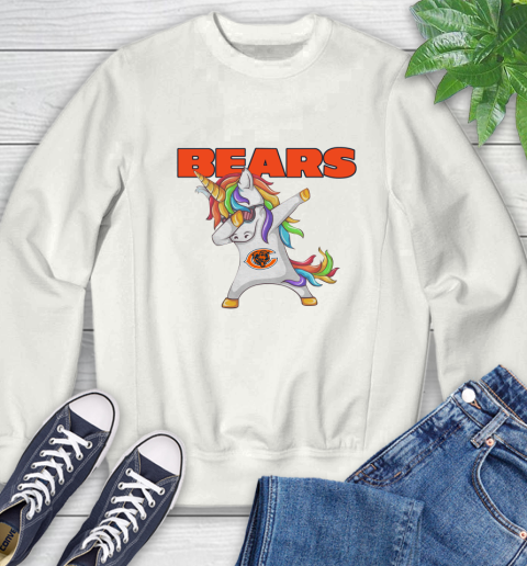 Chicago Bears NFL Football Funny Unicorn Dabbing Sports Sweatshirt