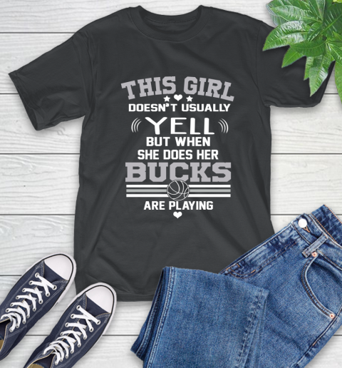 Milwaukee Bucks NBA Basketball I Yell When My Team Is Playing T-Shirt