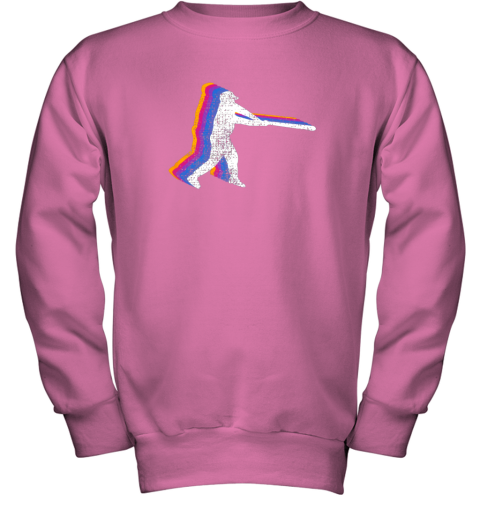 sdi4 baseball shirt player gift vintage youth sweatshirt 47 front safety pink