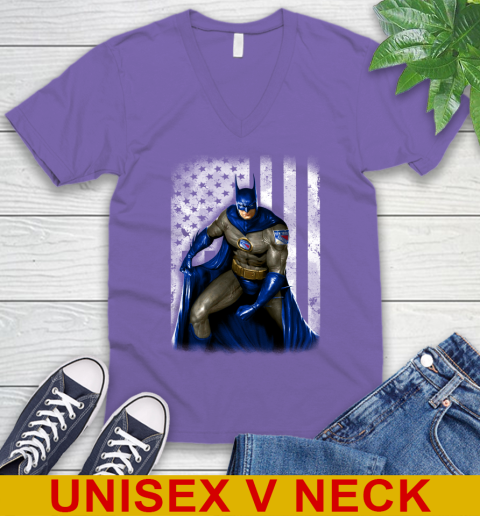 New York Rangers NHL Hockey Batman DC American Flag Shirt V-Neck T-Shirt 8