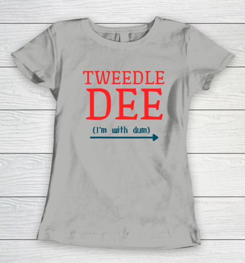 Tweedle Dee I'm With Dum Couple And Friends Funny Lazy Costume Women's T-Shirt 7