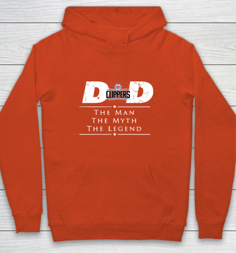 LA Clippers NBA Basketball Dad The Man The Myth The Legend Youth Hoodie - Image 4
