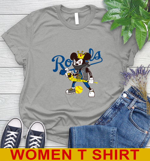 Kansas City Royals MLB Baseball Mickey Peace Sign Sports Women's T-Shirt 11