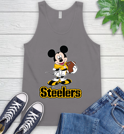 NFL Football Pittsburgh Steelers Cheerful Mickey Mouse Shirt Tank Top 7