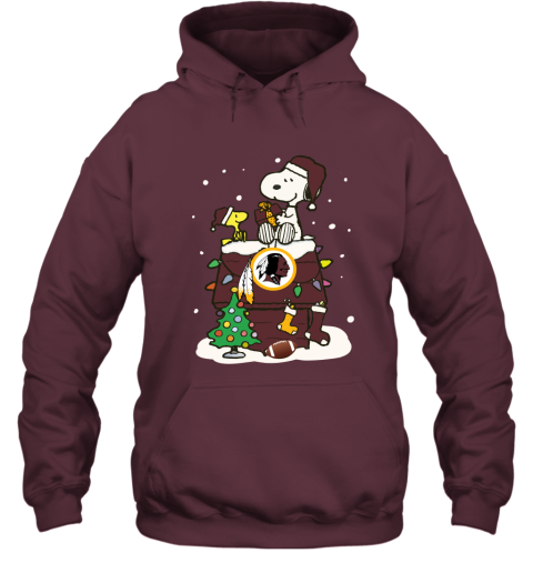 A Happy Christmas With Washington Redskins Snoopy Hoodie