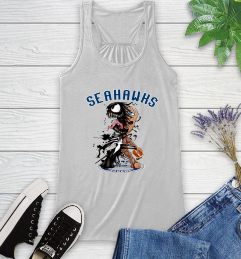 NFL Seattle Seahawks Football Venom Groot Guardians Of The Galaxy Racerback Tank