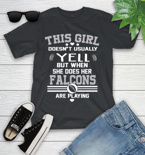 Atlanta Falcons NFL Football I Yell When My Team Is Playing Youth T-Shirt