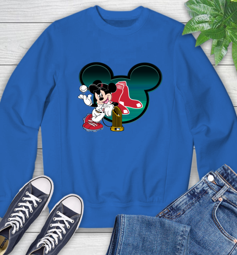 MLB Boston Red Sox The Commissioner's Trophy Mickey Mouse Disney Sweatshirt 8