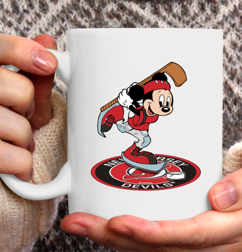 NHL Hockey New Jersey Devils Cheerful Mickey Disney Shirt Ceramic Mug 15oz 2