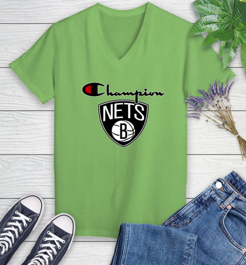 NBA Basketball Brooklyn Nets Champion Shirt Women's V-Neck T-Shirt 7