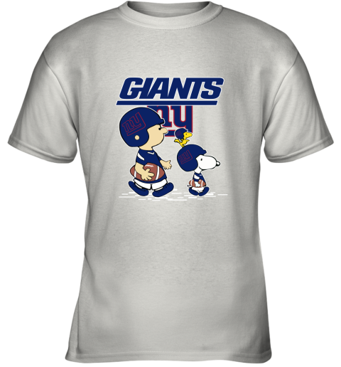 New York Giants Let's Play Football Together Snoopy NFL Youth T-Shirt