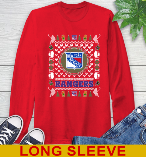 New York Rangers Merry Christmas NHL Hockey Loyal Fan Long Sleeve T-Shirt 12
