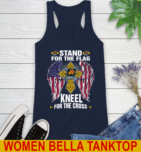 NBA Basketball Phoenix Suns Stand For Flag Kneel For The Cross Shirt Racerback Tank 9