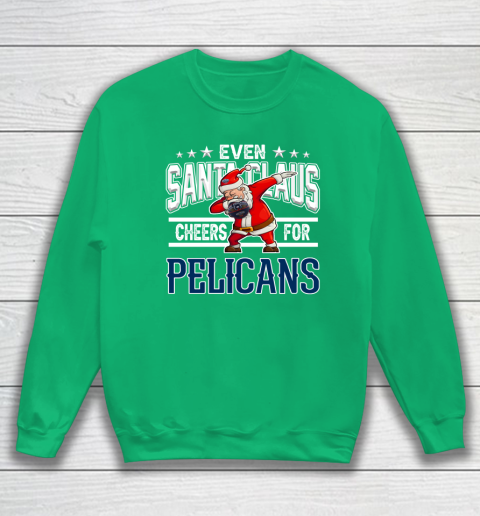 New Orleans Pelicans Even Santa Claus Cheers For Christmas NBA Sweatshirt 5