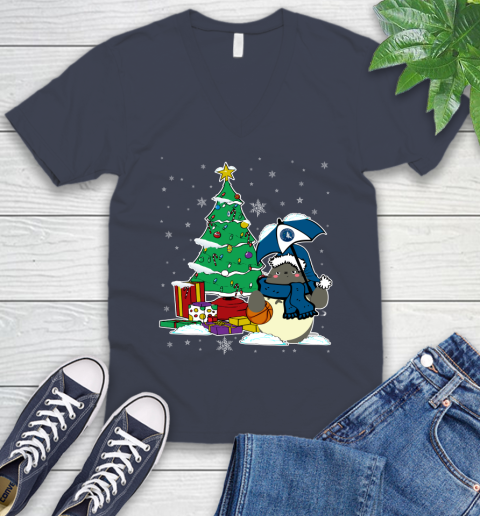 Minnesota Timberwolves NBA Basketball Cute Tonari No Totoro Christmas Sports V-Neck T-Shirt 8