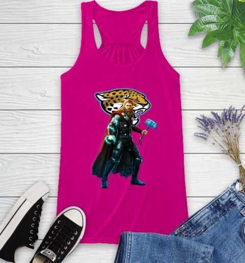 NFL Thor Avengers Endgame Football Jacksonville Jaguars Racerback Tank 8