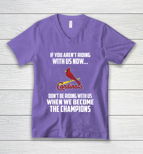 MLB St.Louis Cardinals Baseball We Become The Champions V-Neck T-Shirt 8